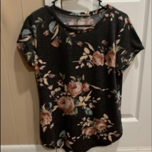 Floral shirt - super soft - navy background